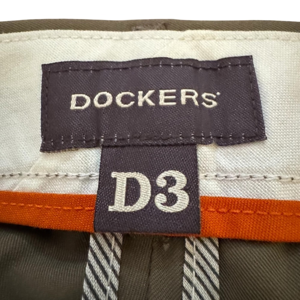 DOCKERS Men's Dress Pants D3 Microfiber Flat Front Straight Fit Khaki 36X32 NWT - Picture 10 of 11